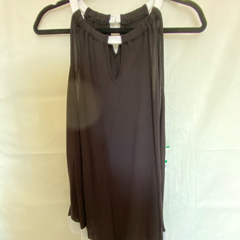INC // Colour Block Sleeveless Blouse